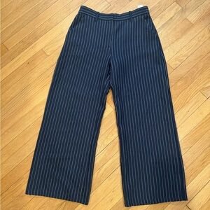 Abercrombie & Fitch Pinstriped Wide-Leg Pants